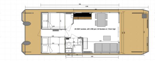 Houseboat La Mare XL boat plan