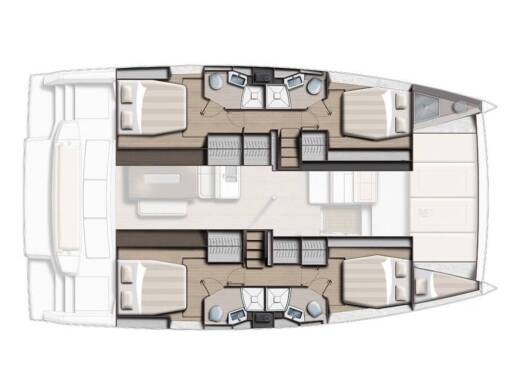 Catamaran Bali - Catana Bali 4.6 Plattegrond van de boot