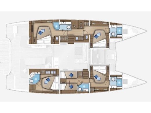 Catamaran Lagoon Lagoon 55 (5 cab) boat plan