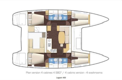 Catamaran Lagoon LAGOON 39 Boat layout