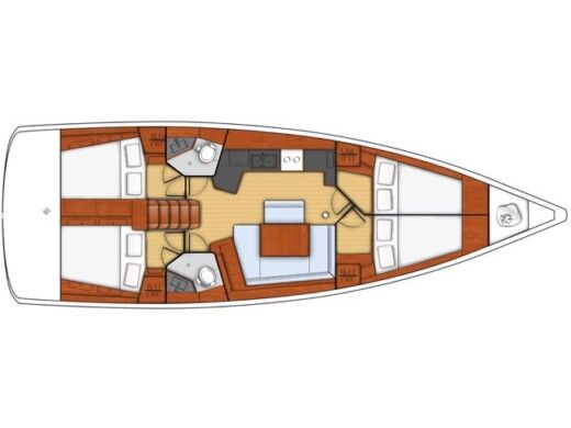 Sailboat BENETEAU OCEANIS 45 boat plan