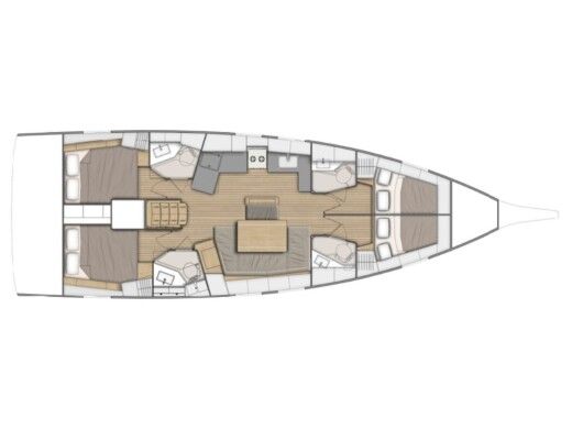 Sailboat  Oceanis 46.1 (4 cab) Plano del barco