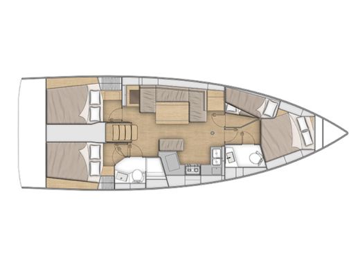 Sailboat Beneteau  Oceanis 40.1 Boat design plan