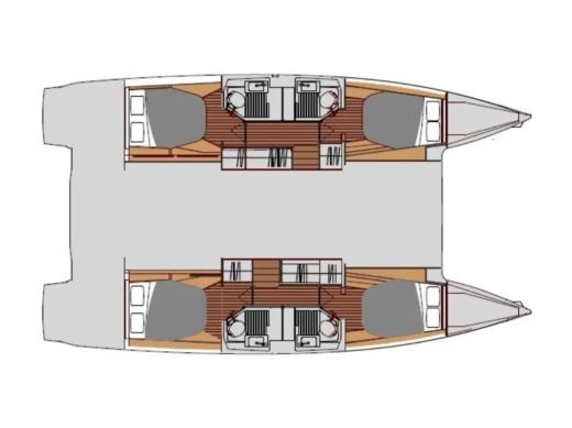 Catamaran  Astréa 42 4cab boat plan