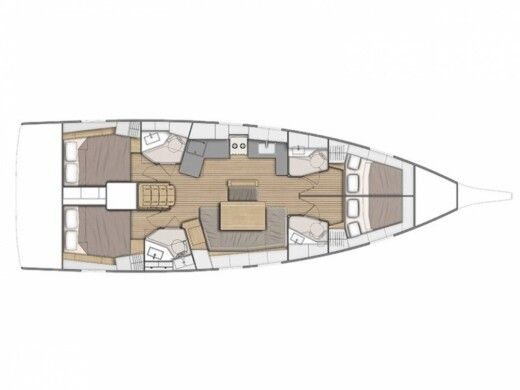 Sailboat Beneteau Oceanis 46.1 Boat layout