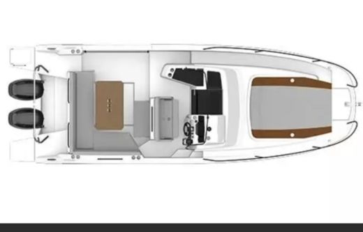 Motorboat Beneteau Flyer 9 Plattegrond van de boot