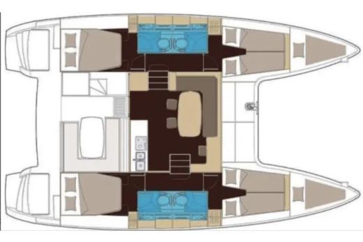 Catamaran Lagoon Lagoon 400 Plattegrond van de boot