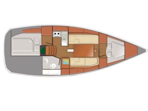 Sailboat Jeanneau Sun Odyssey 319 Boat layout