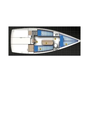 Sailboat BENETEAU first 260 Plan du bateau