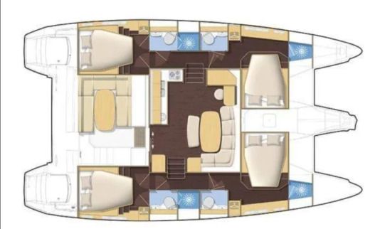 Catamaran Lagoon Lagoon 421 Boat layout