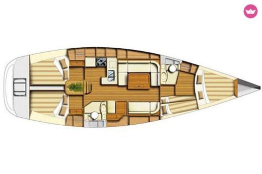 Sailboat Dufour 430 Boat layout