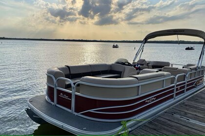 Miete Motorboot Suntracker Party Barge 22 DLX Aix-les-Bains
