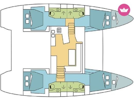 Catamaran Lagoon 45 2014 boat plan