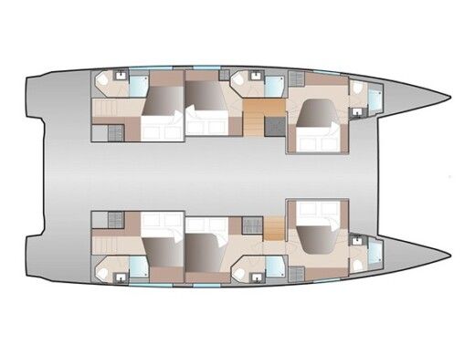 Catamaran  Fountaine Pajot - Aura 51 Plan du bateau