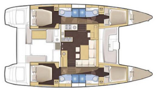Catamaran Lagoon Lagoon 450 F Boot Grundriss
