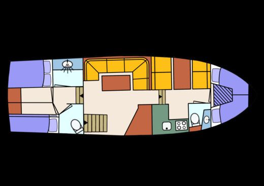 Houseboat Valerie Vacance 1200 Boat layout