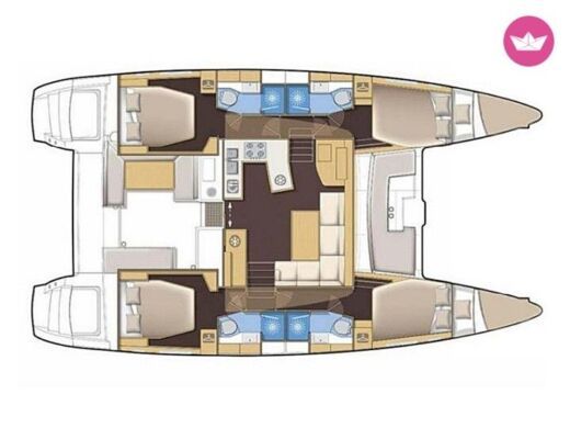 Catamaran Lagoon 46 Boat design plan