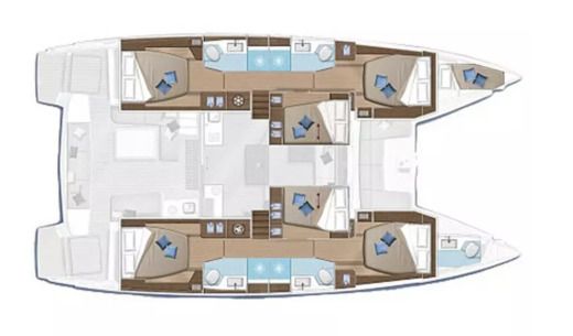 Catamaran Lagoon Lagoon 50 boat plan