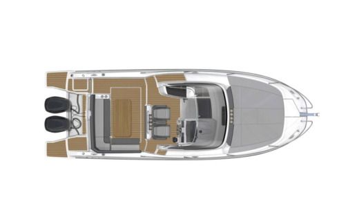 Motorboat Jeanneau Cap Camarat 9.0 Wa Plattegrond van de boot