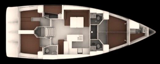 Sailboat Bavaria Cruiser 56 Planimetria della barca