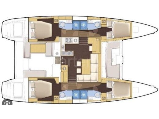 Catamaran  Lagoon 450 Fly boat plan