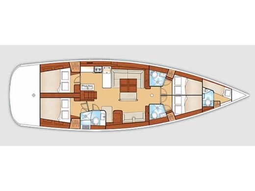 Sailboat Beneteau Oceanis 54 boat plan