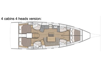 Miete Segelboot  Beneteau Oceanis 46.1 4cabins/4toilets version Keramoti