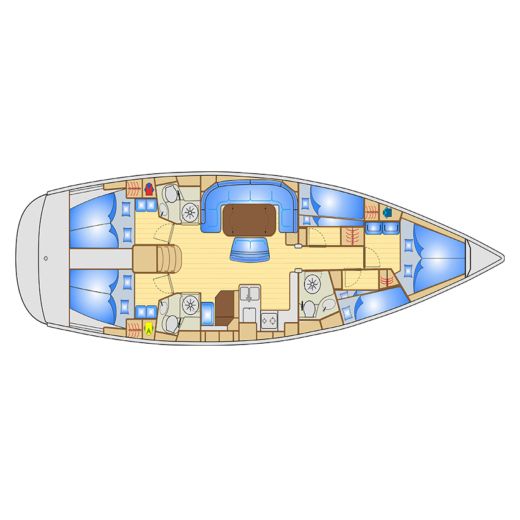 Sailboat Bavaria 50 Cruiser Plan du bateau