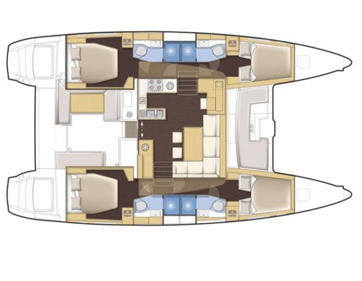 Catamaran Lagoon Lagoon 450 F boat plan