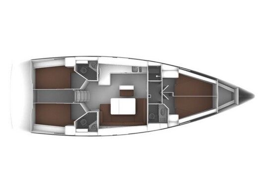 Sailboat BAVARIA Cruiser 46 Σχέδιο κάτοψης σκάφους