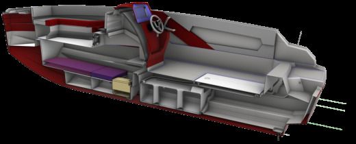 Motorboat Arrow Abaris 23 Boat layout