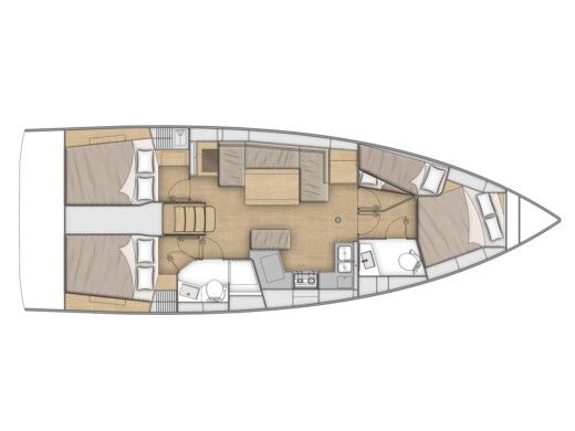 Sailboat  Oceanis 40.1 /4cab Plan du bateau