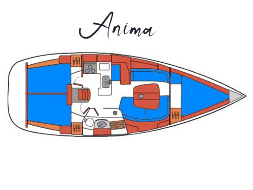 Sailboat Beneteau Oceanis clipper 361 Boat design plan