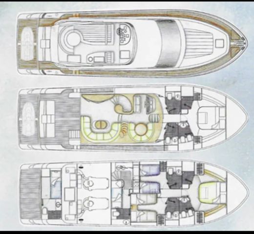 Motor Yacht UNIESSE 55 FLY boat plan