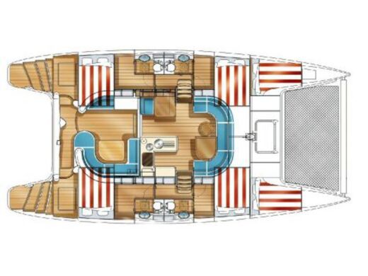 Catamaran Nautitech 441 Boat layout