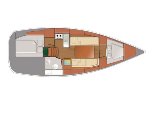 Sailboat Sunsail Sun Odyssey 319 boat plan