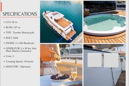 Чартер Моторная яхта Y-AL 26 Yacht with Jacuzzi B88! Y-AL 26 Yacht with Jacuzzi B88! Мармарис