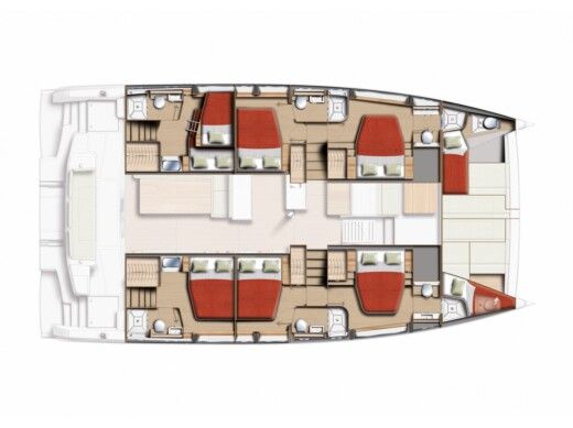 Catamaran Bali - Catana Bali 5.2 Infinity Planta da embarcação