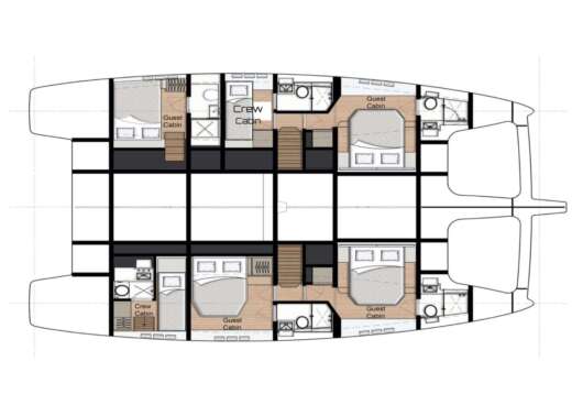 Catamaran Sunreef Sunreef 50 Planta da embarcação