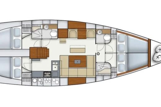 Sailboat Hanse 445 boat plan