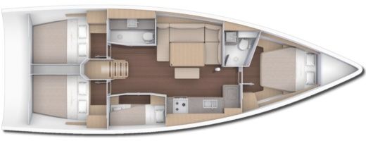 Sailboat Dufour Dufour 430 Grand Large Plan du bateau