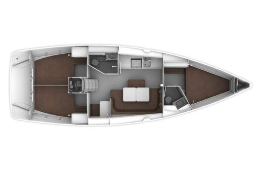 Sailboat Bavaria Cruiser 41 Plattegrond van de boot