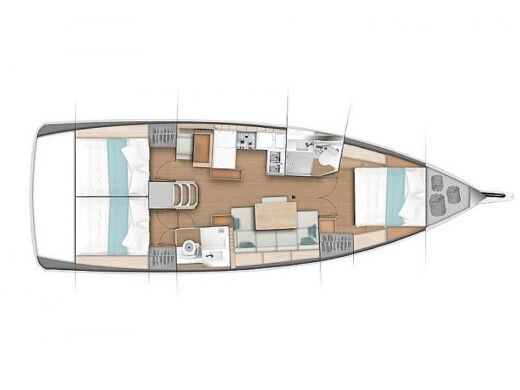 Sailboat Beneteau Sun Odyssey 440 boat plan