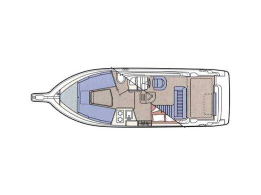 Motorboat Bayliner 2655 CIERA Boot Grundriss