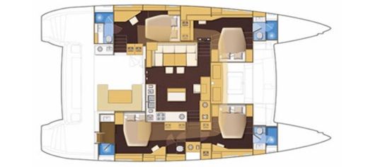 Catamaran Lagoon 56 Σχέδιο κάτοψης σκάφους