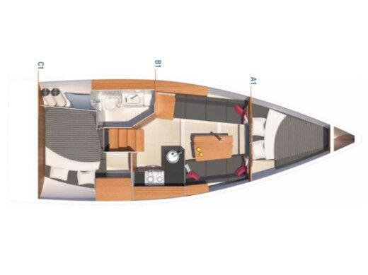 Sailboat  Hanse 315 boat plan