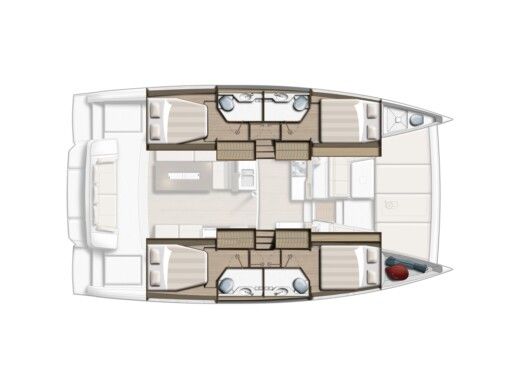 Catamaran  Bali 4.2 Boat layout