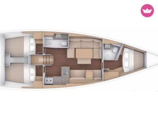 Sailboat Dufour 412GL Plan du bateau