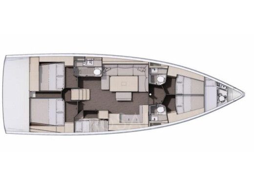 Sailboat  Dufour 470 Plano del barco