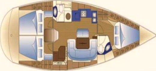 Sailboat Bavaria Bavaria Cruiser 42 Plattegrond van de boot